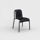 silla de comedor contemporánea / de exterior / de plástico / de acero con revestimiento en polvo