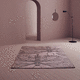 alfombra contemporánea / con motivos decorativos / de viscosa / rectangular