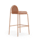 silla de bar contemporánea / de interior / de tejido / con base de acero inoxidable