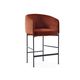 silla de bar contemporánea / de interior / de tejido / de cuero