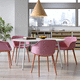silla contemporánea / de interior / de tejido / de madera