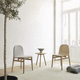silla de comedor de diseño escandinavo / de interior / de contrachapado / con base de roble
