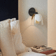 aplique contemporáneo / de interior / de vidrio soplado / de latón