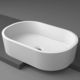 lavabo sobre mueble / de composite / ovalado / contemporáneo