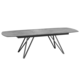 mesa de comedor contemporánea / de cerámica / con base de acero lacado / extensible