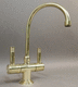 grifo bimando para lavabo / de repisa / de metal / de baño