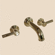 grifo bimando de pared / de metal / para cocina / con 3 orificios