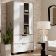 armario contemporáneo / de roble / con puertas batientes / con cajones