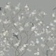 papel pintado contemporáneo / de fibras naturales / con motivos florales / aspecto papel pintado
