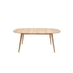 mesa de comedor de diseño escandinavo / de roble / de madera maciza / con base de madera