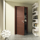puerta de interior / de madera maciza / pivotante con eje descentrado / ciega