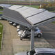 cubierta para aparcamiento de acero / para el sector profesional / con panel solar