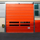 puerta industrial apilable / de acero galvanizado / de PVC / automática