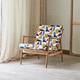 sillón contemporáneo / de textil / de cuero / de espuma