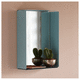 espejo de pared / contemporáneo / rectangular / de acero