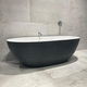 bañera ovalada / independiente / de composite / contemporánea