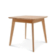 mesa contemporánea / de roble / con base de madera / rectangular