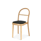 silla contemporánea / de tejido / de cuero / de madera curvada