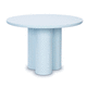 mesa de comedor contemporánea / de madera lacada / con base de madera lacada / redonda