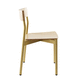 silla contemporánea / de hierro / con base de madera / apilable