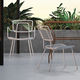 silla de jardín contemporánea / de metal / para uso residencial / blanca