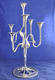 candelabro de metal plateado