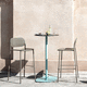 silla de bar contemporánea / de interior / de exterior / de metal pintado