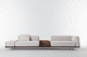 sofá modular / contemporáneo / de tejido / de cuero