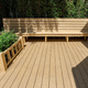 tarima de exterior de madera compuesta / aspecto madera / con clip / para el sector profesional