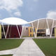 membrana arquitectónica de PVC / de tejido de vidrio recubierto de PVC / para espacio público / para tensoestructura