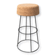 taburete de bar contemporáneo / de corcho / con base metálica / para restaurante