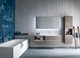 mueble de lavabo suspendido / de roble / contemporáneo / prefabricado
