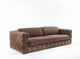 sofá Chesterfield / de cuero / para 2 personas / 3 plazas