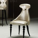silla Art Deco / de interior / de tejido / con base de madera lacada