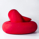 sillón pera de diseño original / de tejido / de poliuretano / con funda extraíble