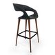 silla de bar contemporánea / de interior / de poliuretano / con base de fresno