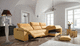 sofá de esquina / contemporáneo / de tejido / reclinable