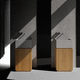 lavabo con base / de porcelana / de madera / con cajones integrados
