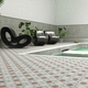baldosa hidráulica de cemento / lisa / de interior / de baño