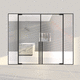 puerta de interior / de aluminio anodizado / pivotante / contemporánea