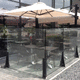 biombo contemporáneo / de vidrio / de aluminio termolacado / para restaurante