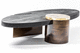 mesa de centro contemporánea / de madera / de latón / de acero