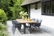 conjunto de mesa y silla contemporáneo / de aluminio / de resina / de jardín