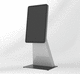 soporte para pantalla táctil para espacio público / contemporáneo / vertical / de acero pintado