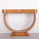 consola Art Deco / de nogal / de madera lacada brillante / con base de madera