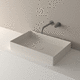 lavabo sobre mueble / de mineral compuesto / rectangular / contemporáneo