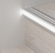mamperlán de aluminio / con perfil de iluminación LED