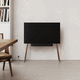 soporte para TV de pie contemporáneo / hecho a mano / de nogal / para uso residencial