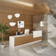 mostrador de recepción modular / de madera