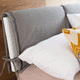 cabecero para cama doble / contemporáneo / de tejido / de madera